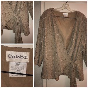 Chadwick’s beaded wrap jacket Formal Sz 22W